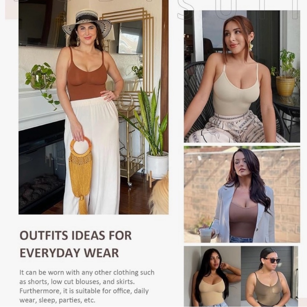 Seamless Brown Shapewear Bodysuit - Picture 10 of 16